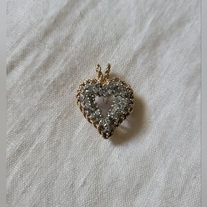14K Gold Diamond Heart Pendant